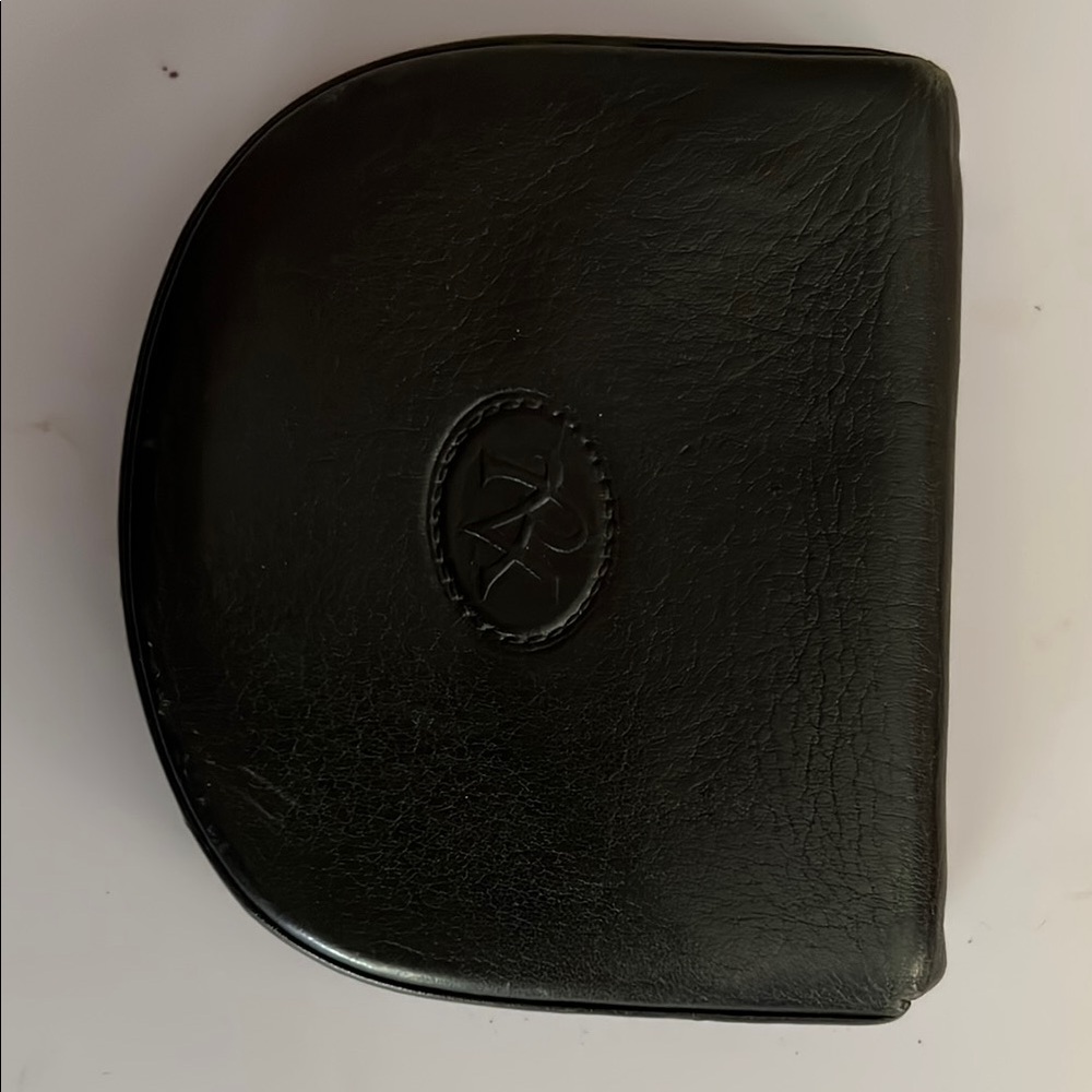 Black Leather Coin Pouch